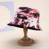 Doodle letter double-sided bucket hat, European and American fashionable casual sunshade hat, men's and women's spring/summer outing pot hat