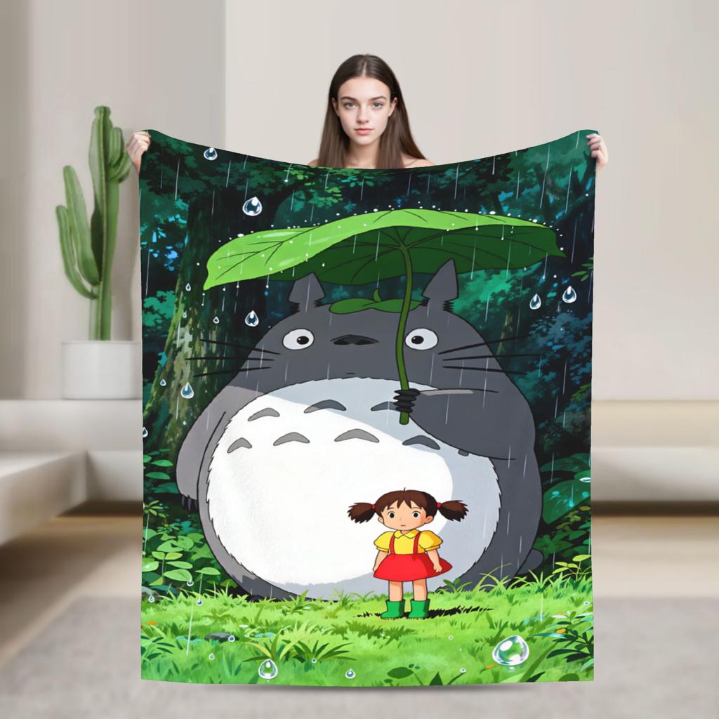 Totoro Blankets Soft Fluffy Plush Bedding Throws For Couch Bed Travel Flannel Bedspread Bed Cover