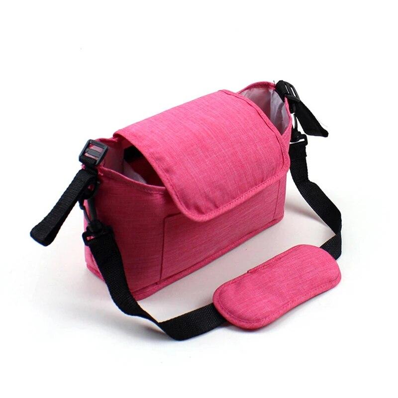 

Подвесная сумка для детской коляски Многофункциональные водонепроницаемые сумки для хранения Большая вместительная сумка для хранения Дорожная бутылка Подвесная сумка для чашки воды розовый