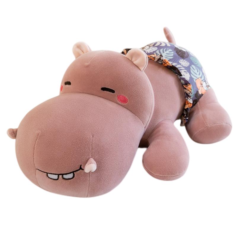 

Плюшевый гиппопотам, спящая подушка-плед, мягкая игрушка, домашний декор, подарок для ребенка 28cm/11.02in розовый