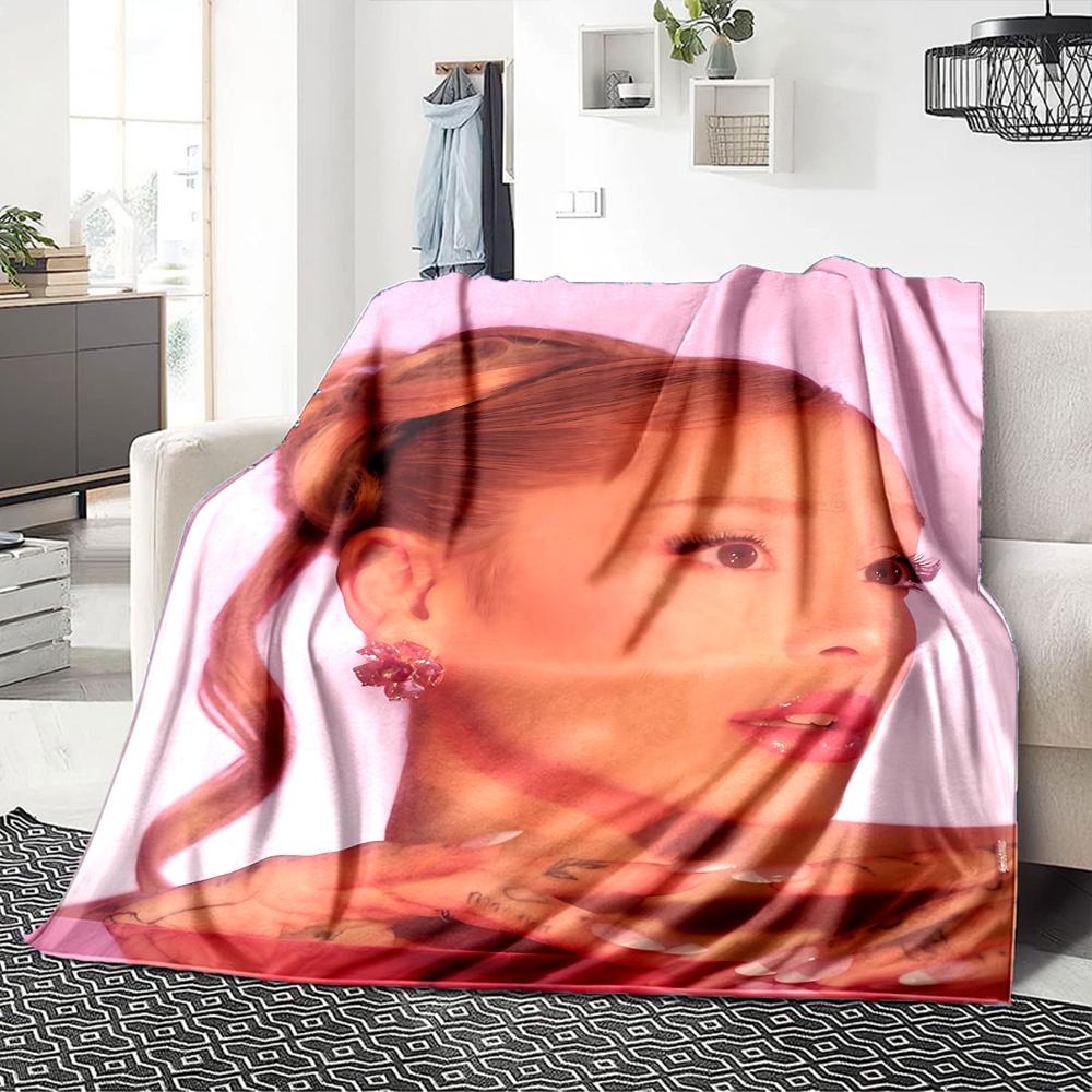 Pink Background Portrait Blanket Soft Throw Blanket For Home Bedroom Bed Sofa Travel Office Solid Christmas Blanket