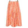 PLEATS PLEASE PP73-JF673 17AW Orange x White Stripe Deformed Wide Pants Bottoms 3 OrangeUsed