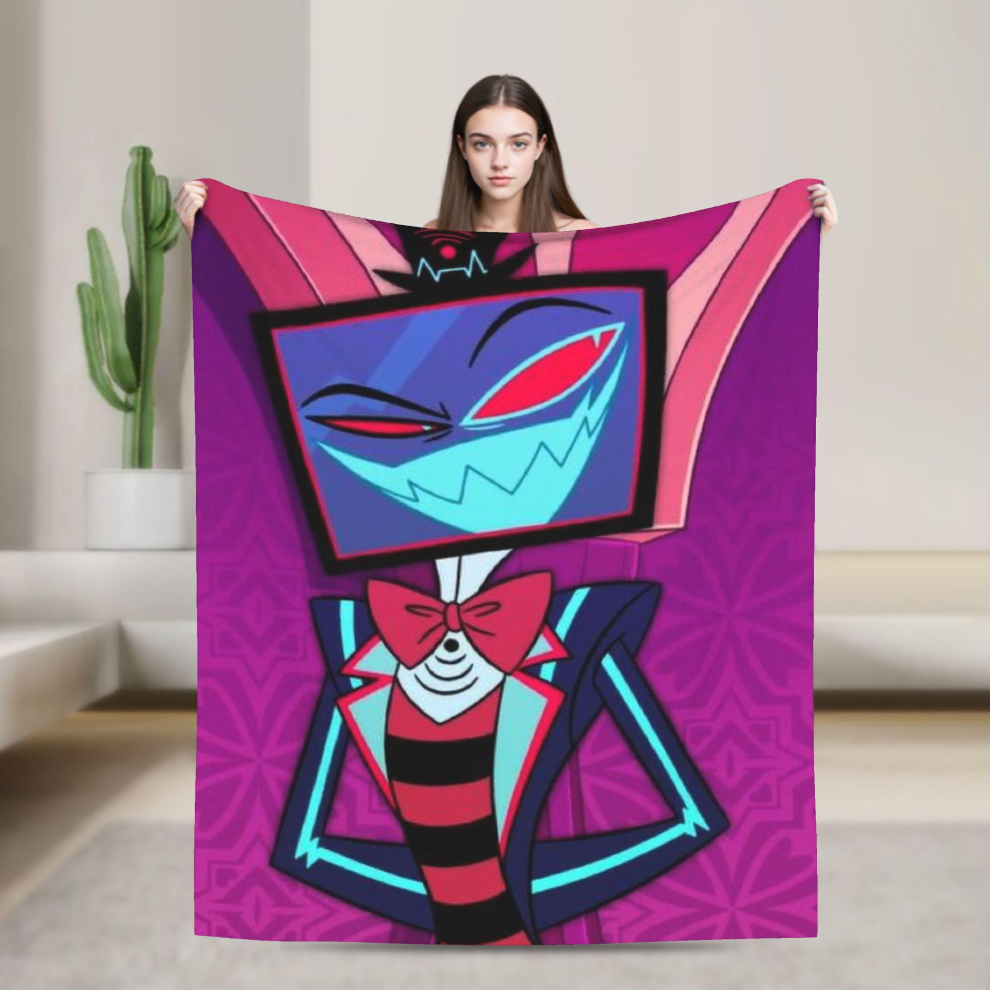 

Hazbins Hotels Alastor Vox 2 Throw Fashion Blanket for Couch Soft Fuzzy Plush Fashion Blanket es Multi-size Bedspread for All Seasons 100x150cm