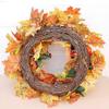 Artificial Fall Wreath With Pumpkin Bell And Berries For Halloween