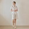 Lunaluz Women Pay Cotton Half Sleeve Collar Two Piece Pajamas