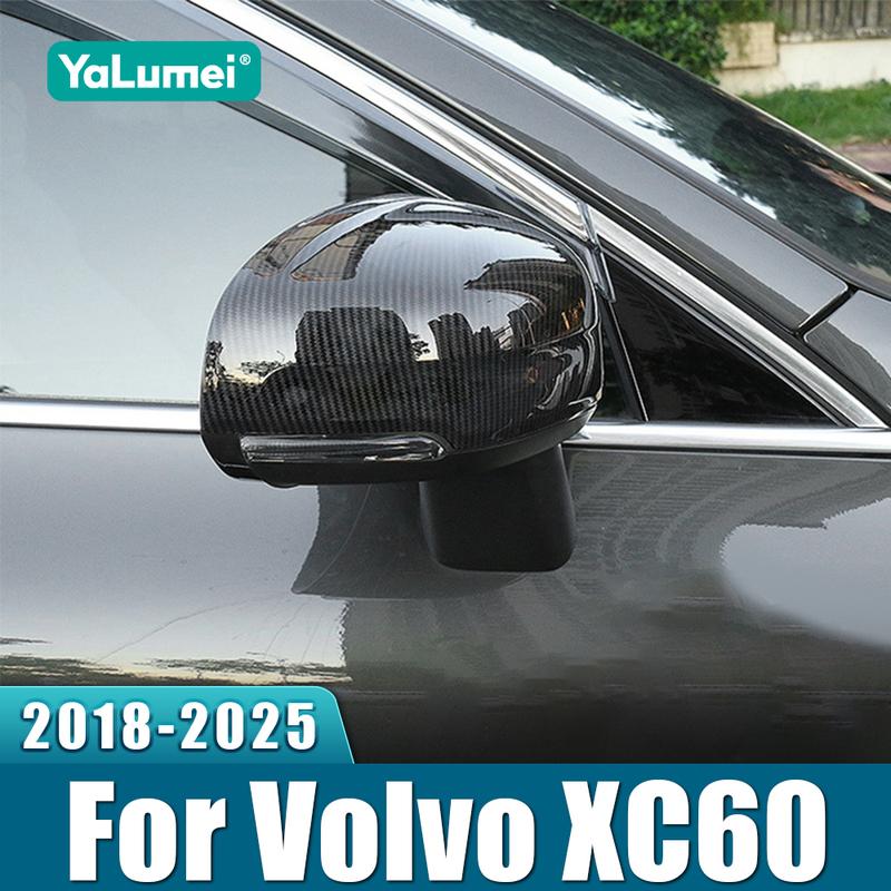 For Volvo XC60 2018      2024 2025 ABS Car Side Rearview Mirror Cap Trim Cover Shell Case Accessories