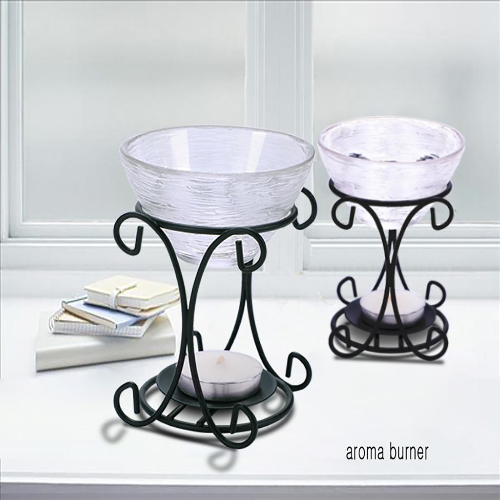 Iron Flower Stand Burner Candle Aromatherapy Oil Lamp Decorations Aroma Furnace