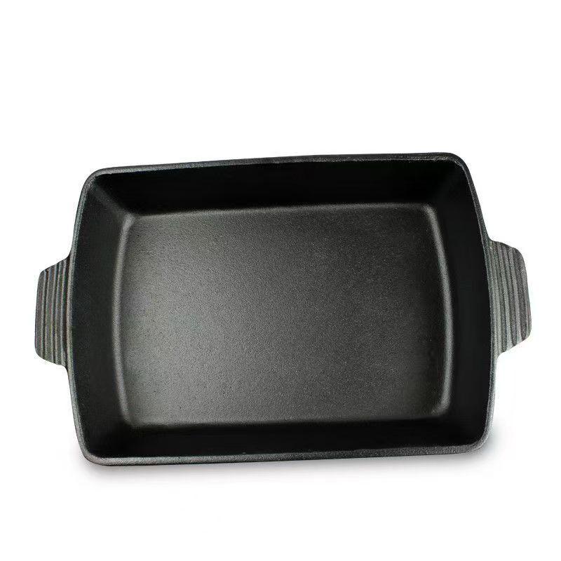 Wutuo Cast Iron Rectangular Grill Pan