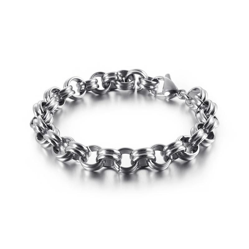 Kalen Trend Simple Men's Stainless Steel Bracelet Circle Combination Exquisite Jewelry