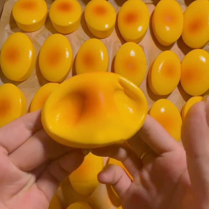 2Pcs Simulation Cheese Cake Bread Squeeze Toys Funny Food Fidget Toy Slow-Rebound Stress Relief Toy For Adult Kid Gifts