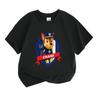 Kids Boys Girls Crew Neck Short Sleeve 100% Cotton T-Shirt, Cute Police Dog Chase Printed Casual Summer Tees, Breathable Soft Tops for Toddlers Little
