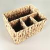 Woven Baskets for Organizing 4 Compartments Hand-Woven Storage Basket Perfect for Organizing Storage and Gifts