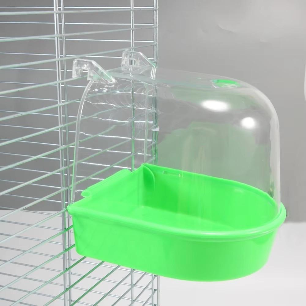 New Bathtubs Kit Clear Hanging Bird Bath for Cage Mounted Waterproof Parrot Bathtub Wear-resistant Plastic Bath Shower Box Bird