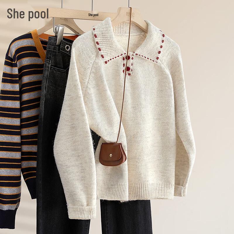 

Women s Irregular Lapel Plush Knit Top One Size