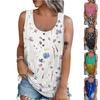 Women Summer Sleeveless Casual Floral Printed O-Neck T-Shirt Tops Blouse
