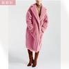 2026 autumn and winter loose fur integrated imitation fur jacket women's clothing medium and long large trench coat lamb wool thickened tide