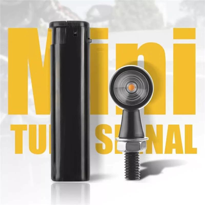 Mini Motorcycle LED Turn Signal Light Flashing Indicator Lamp Clignotant Moto For Honda Cafe Racer 12V 8mm Bullet Turn Signal