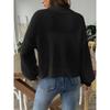 Women's Knitted Sweater Autumn Winter Hand Crochet Patchwork Short Button Cardigan Sweater