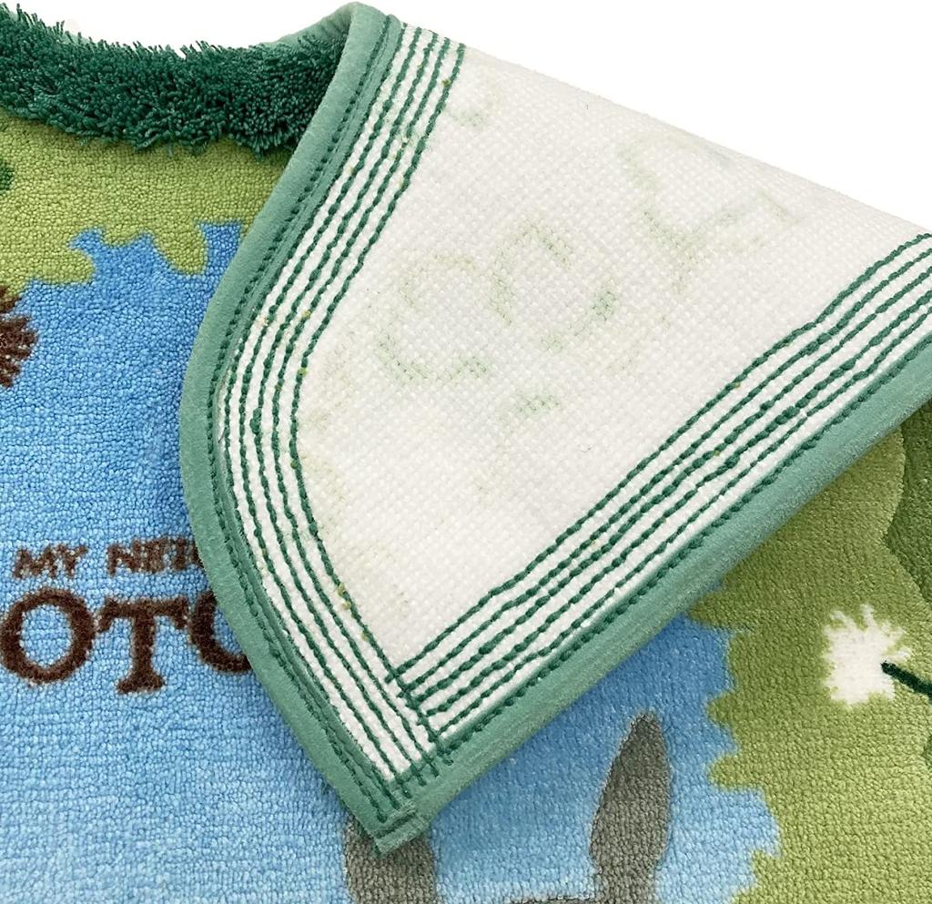 Senko My Neighbor Totoro 58 X 60 Cm Sky Lid Green / 3-piece Set Dual-purpose / "Blue Acorn" (toilet Mat, Dual-purpose Cover, Slippers)