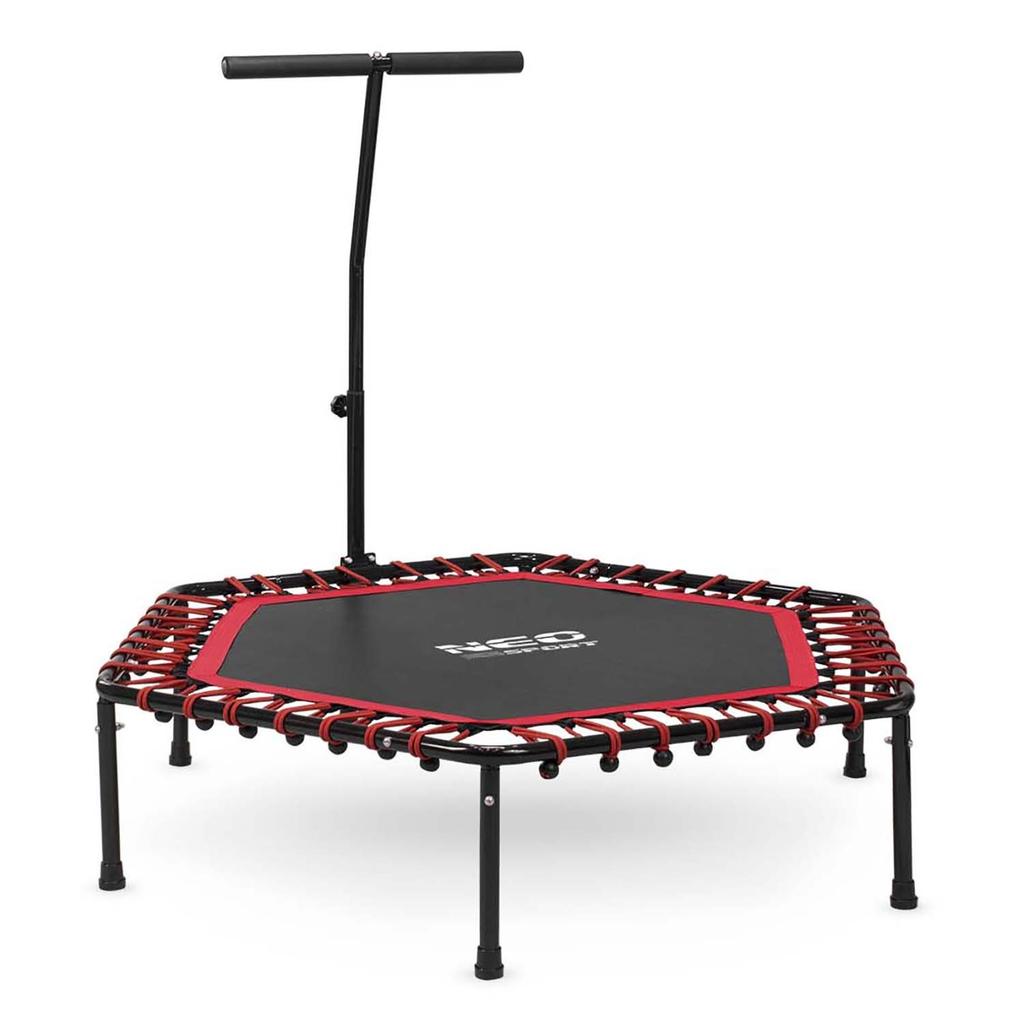 Neo-Sport Fitness-Trampolin mit Griff, Sechseckig