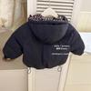 Kids Reversible Leopard Print Hooded Puffer Jacket Winter Thick Warm Coat For Boys And Girls