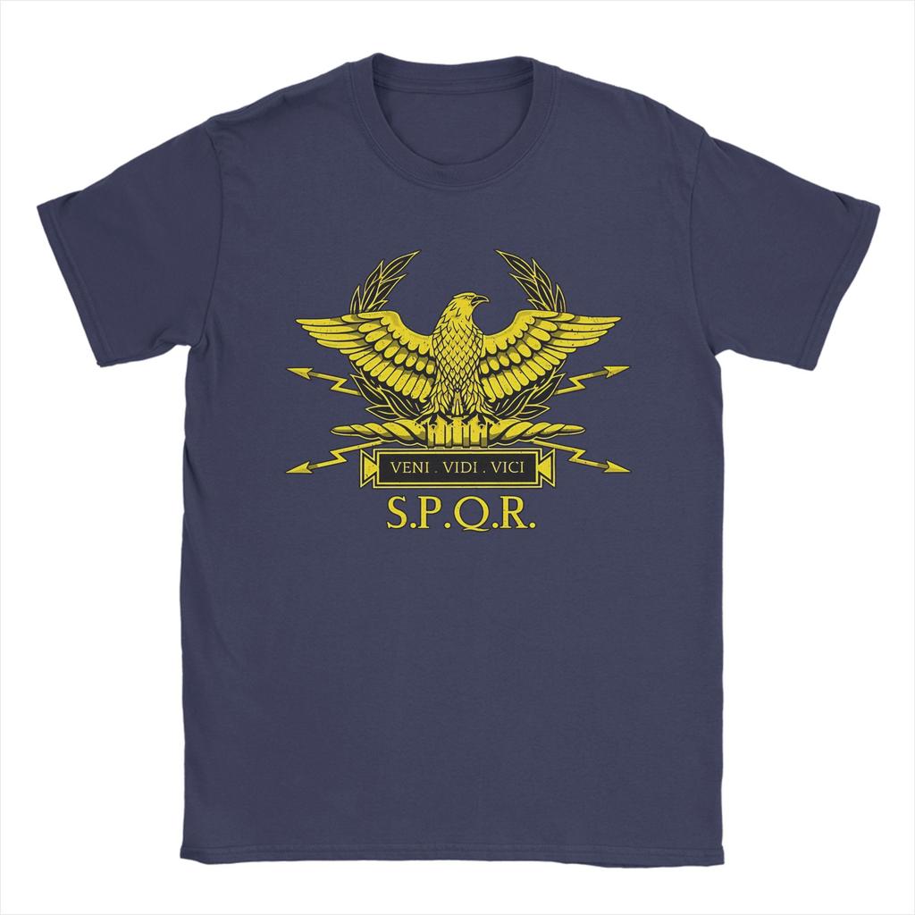 RoUnisex Standard Rome SPQR RoUnisex Empire Gold Unisexs T Shirt Vintage Tee Shirt Short Sleeve TShirts Cotton Big Size Clothing