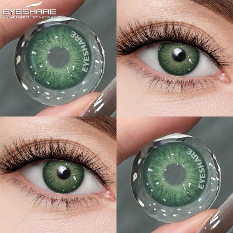 Eyeshare 1 Pair Blue Contact Lenses For Natural Brown Eyes Gray Contact Lenses Pupil Cosmetic Colored Lenses