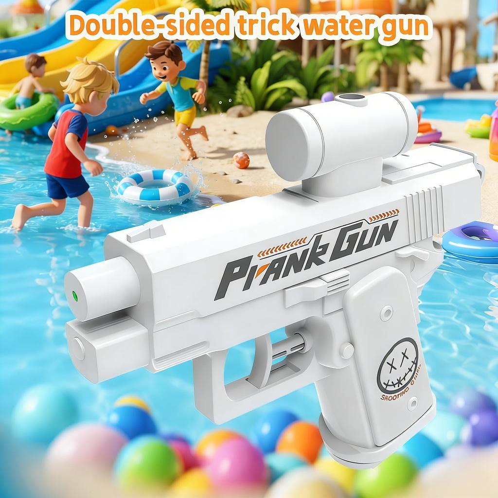 Portable Two-Way Prank Water Gun Reverse Splash Toy Summer Pool Beach Water Fight Stress Relief Interactive Toys For Kids Adults