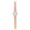 Quartz Movement Stainless Steel Strap Analog Round Dial Watch Wristwatch (Rose Gold)