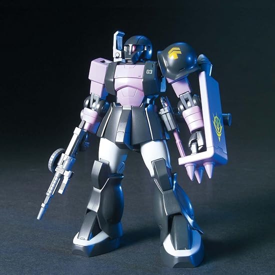 BANDAI SPIRITS HGUC Mobile Suit Gundam Zaku I (Black Tri-Stars Custom) 1/144 Scale Color-Coded Plast
