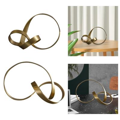Metal Gold Twist Ornament Portable Housewarming Gift Statue Centerpiece Fashion for Hotel Dining Room Kitchen Home Desk