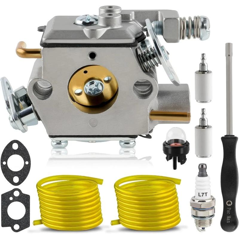 309376002 Carburetor w/Tune up Kit for Ryobi RY3714 RY3716 Gas Chainsaw Carb + Gasket +Fuel Filter + Fuel Line Hose + Spark Plug + Primer Bulb + 309376002