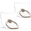 [2 Pack] Transparent Finger Ring Cell Phone Ring Holder Stand,360 Degree Rotation and 180 Degree Adjustable Finger Ring Kickstand with Polished