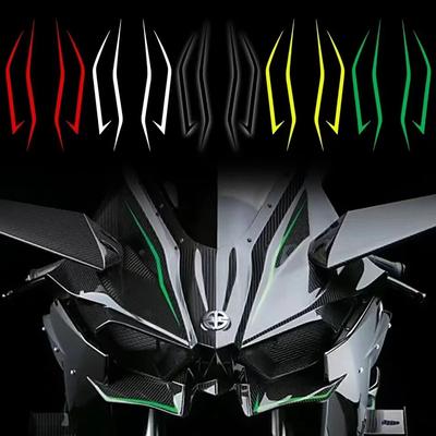 4ks Nálepka na kapotáž motocykla Dekorácia Reflexné nálepky na predné svetlomety pre Kawasaki Ninja NINJA400 H2 H2SX