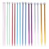 2 Pcs Aluminum Single Point Knitting Needles Pins Straight DIY Weaving