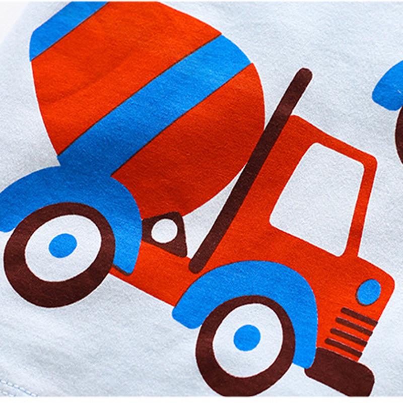 Little Maven Boys Love Shirts for Mixer Truck Prints Children T-shirts Summer 2025 New Baby Boys Shirts Tops Clothes Kids