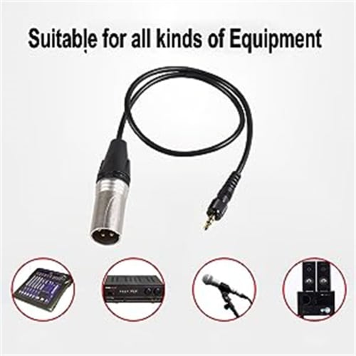 Canfon Locking 3.5mm TRS Male to XLR Male Wireless Receiver Output Microphone Balanced Audio Cable Compatible with Sony UWP V1/D11/D21 and Phones, Act