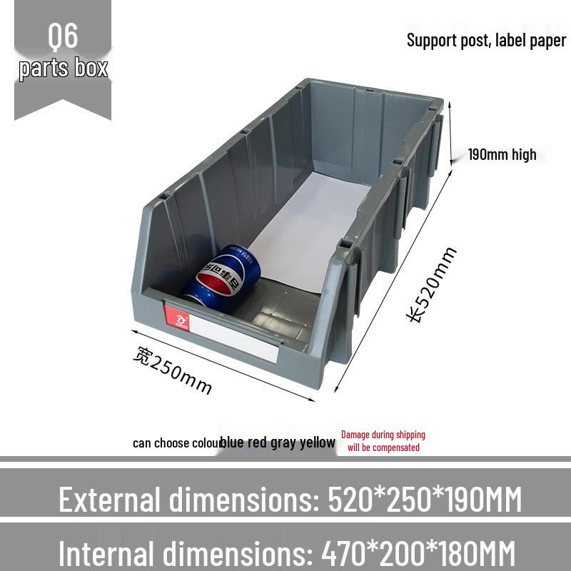Angled Entry Heavy-Duty Plastic Storage and Organizer Box for Components and Hardware