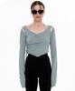 JINJUSE Halter Neck Shirring Top [Mint]