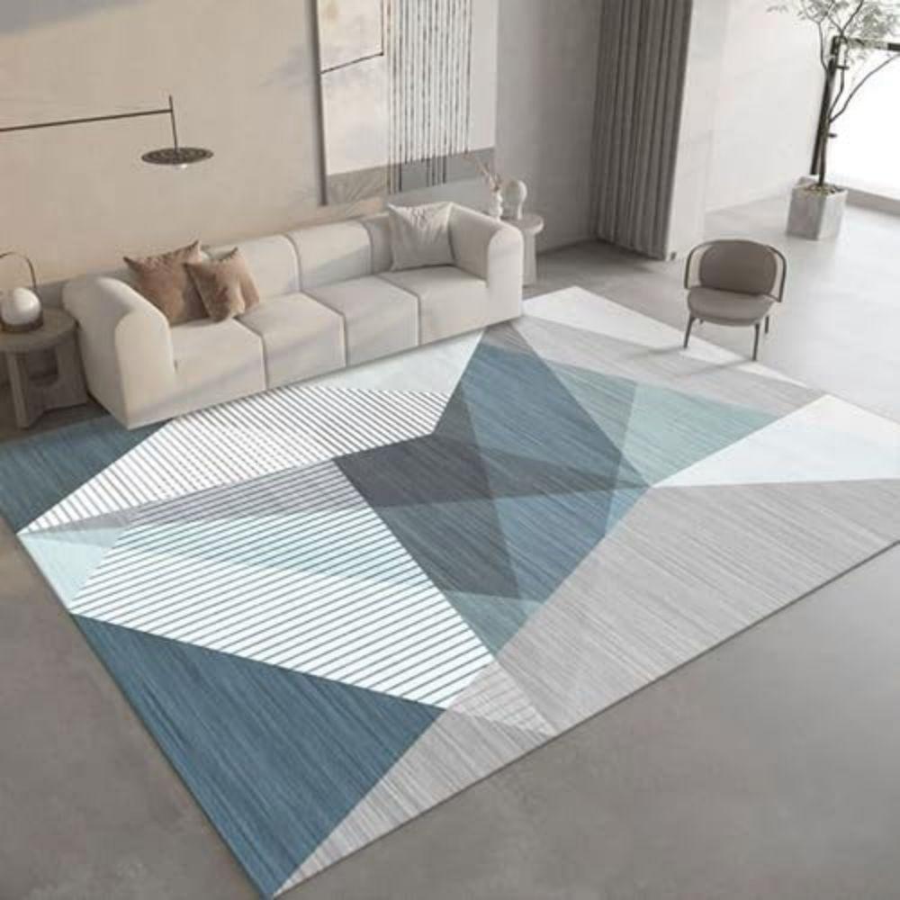 Geometric Style Carpet - Durable And Easy To Clean For Living Room Floor Mat - Bedroom And Study Home Decorative Pad