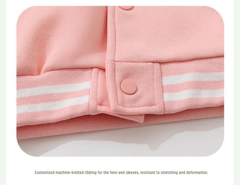 Kids' Color Block Baseball Jacket - Trendy Spring Long Sleeve Cardigan for Boys & Girls 2026.