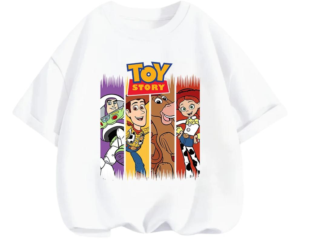Summer Round Neck T Shirt Toy Story Classic Cartoon Print Casual Street Style Kids Boys Girls 3 14 Years