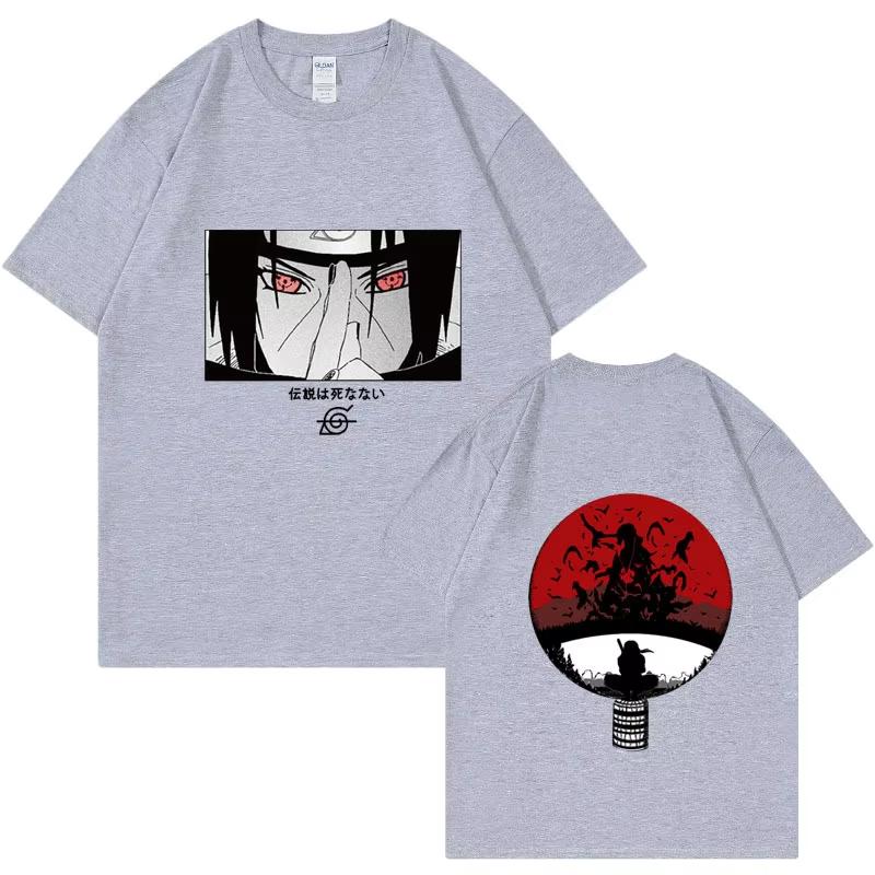 Naruto Itachi Uchiha TShirt Men Summer Anime Sharingan Graphic Tee Japanese Manga Streetwear Short Sleeve Top