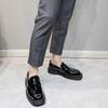 British Style Men'S Loafers  New College Style Retro One-Pedal Lazy Small Leather Shoes 2017-T