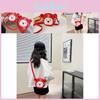 Cute Red Mini Tiger Canvas Shoulder Bag Perfect For Kids With Fun Cartoon Design