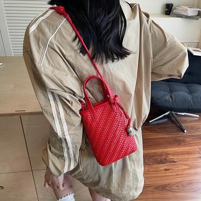 Beliebte gewebte Handy-Tasche Nische neue Handtasche Frauen ausgehen bequeme Umhängetasche