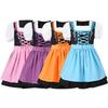 Kids Girls Maid Cosplay Holiday Dress Apron Sets Outfit German Traditional Beer Multi-color School Activities Party Role-playing Costume