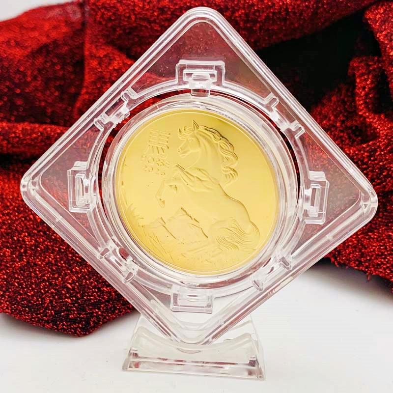 2026 Australian zodiac horse, silver plated color printed commemorative medal, creative ornament, bracket, zodiac year coin, gift coin