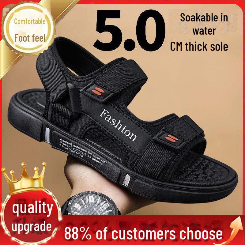 Men's Trendy Sports Sandals: Non-slip, Deodorizing, Wear-resistant, Soft-soled, Lightweight Beach Shoes for Summer