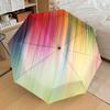 1pc Rainbow Circle Pattern Umbrella  Automatic Opening and Closing Umbrella, High Quality Umbrella, Ideal Gift for Her 351